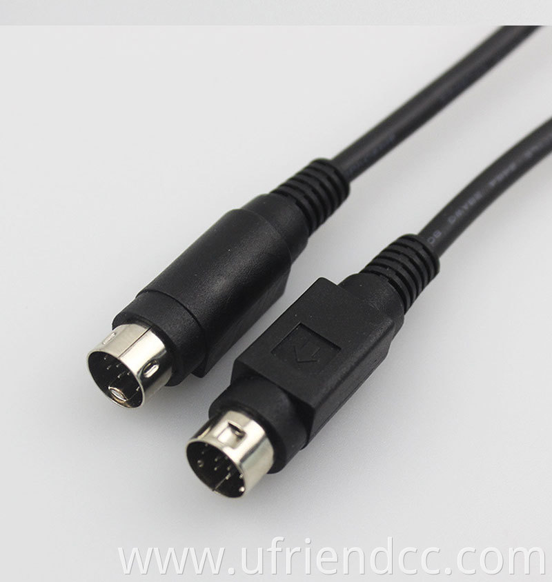 High Quality OEM Manufacture Unibody 1M/2M Stereo 5/8/10/13 Pin Mini Din Cable